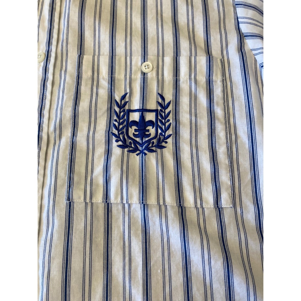 Sakura Sport Striped Button Up‎ Shirt Long Sleeve Pocket Cotton Size 18W - Picture 5 of 6
